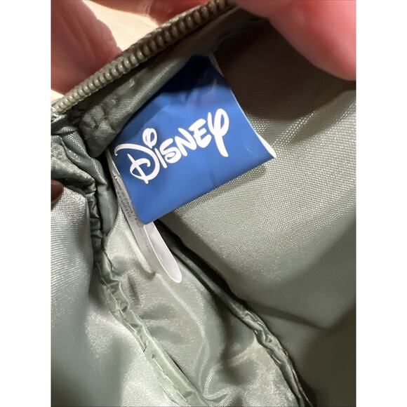 Disney Mickey Mouse Travel Make Up Bag Pouch Olive Green 7x5x2 - Picture 5 of 5